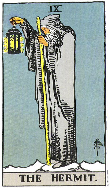 The Hermit tarot card, Rider–Waite–Smith