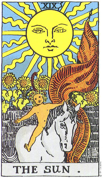 The Sun tarot card, Rider–Waite–Smith