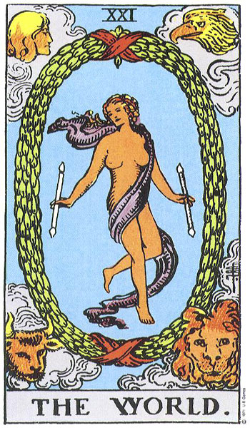 The World tarot card, Rider–Waite–Smith